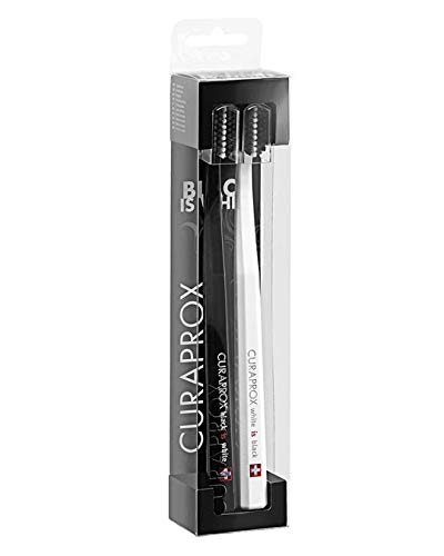 CURAPROX Ultra Soft Toothbrushes Duo Pack, white/black